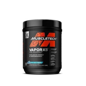 Vapor X5 Pre-Workout - 272G - Muscletech Blue Raspberry Freeze
